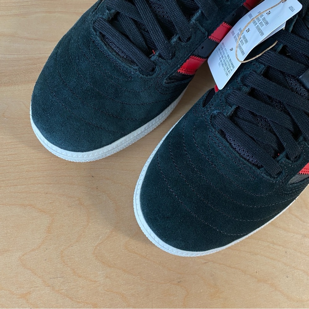 Adidas Busenits Black Pebbled Leather Red Skateboarding Shoe - Size 10.5 - Picture 4 of 12